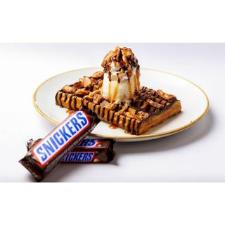 Nutty snicker waffle