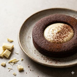 Occhio di bue al cacao con cioccolato