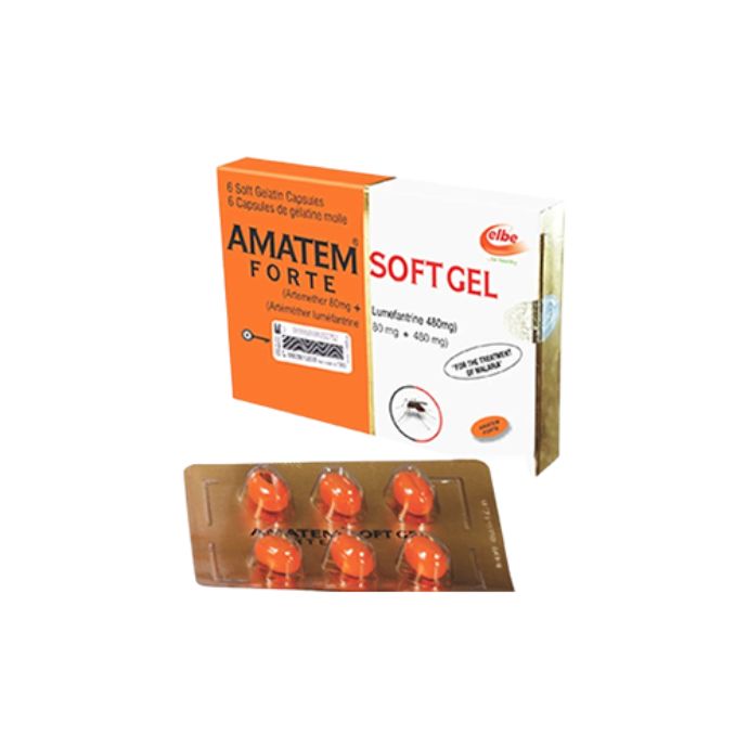 Amatem Forte Soft Gel Capsules For Malaria, 6 Count