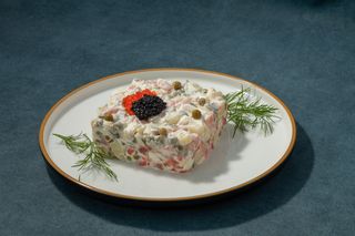 Оливье с форелью (300г)