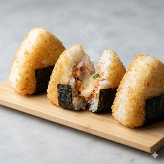 133.Onigiri sake fritto