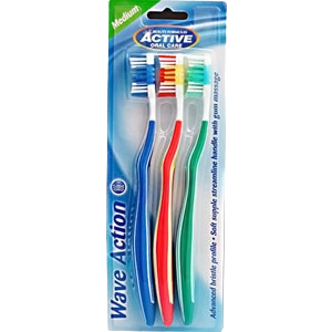 Optima Active 3-In-1 Toothbrush Pack, Medium