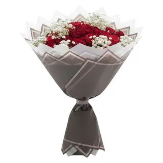 Red Baby’s Breath Hand Bouquet