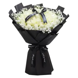 White & Baby’s Breath Hand Bouquet