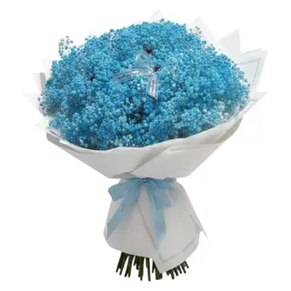 Blue Baby’s Breath Bouquet
