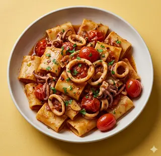 Paccheri ai calamari