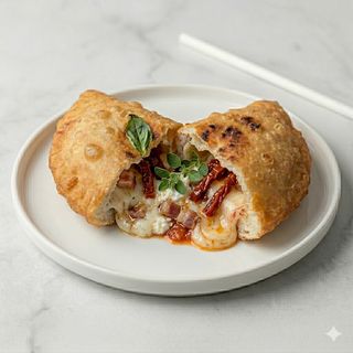 Pancetta, ricotta e pomodori secchi