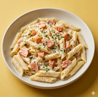 Pennette panna e salmone