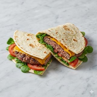 Piadina con hamburger