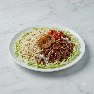 Piatto riso kebab