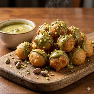 Pittule con pistacchio