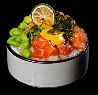 Poke salmon