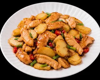 59a. Pollo con patate alla piastra