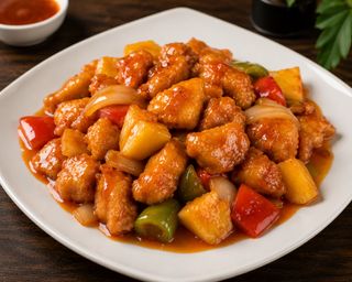 53. Pollo fritto in salsa agrodolce