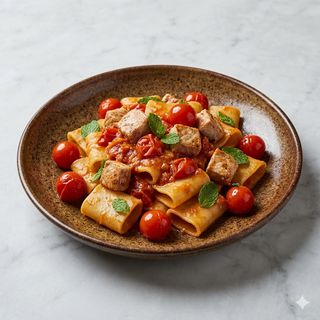 Paccheri spada e ciliegino