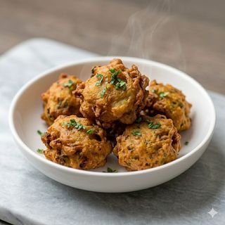 Pakora the potatoes