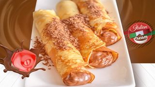 Palačinka sa crnom čokoladom i višnjom