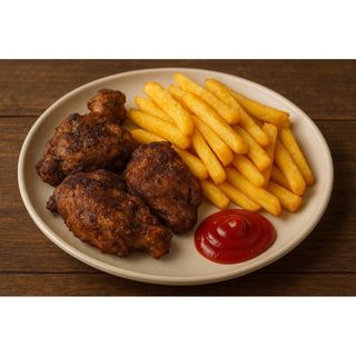 Pan-fried liver + chips/brown rice