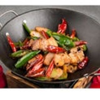 Pancetta saltato al piccante con le verdure