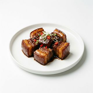 Pancetta stufata in salsa di soia