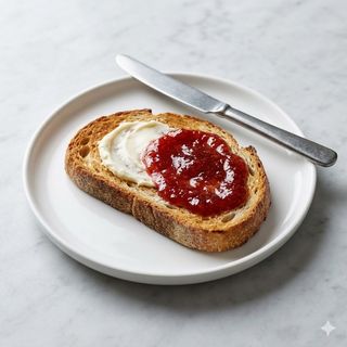 Pane casareccio burro e marmellata