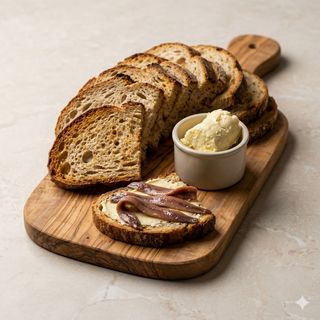 Pane, burro e acciughe