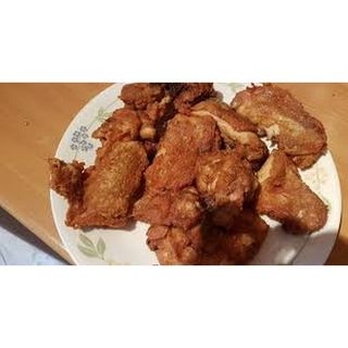 Panfried chicken ugali