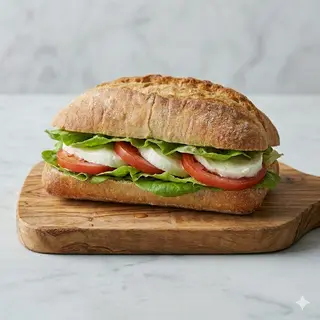 Mozzarella, pomodoro e insalata