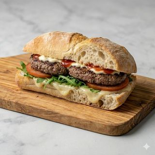Panino con hamburger