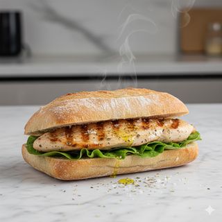 Panino con fettina di pollo