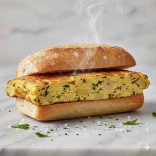 Panino con la frittata di patate