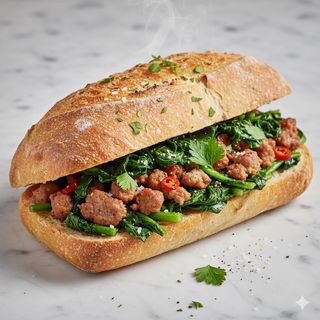 Panino napoletano salsiccia e friarielli