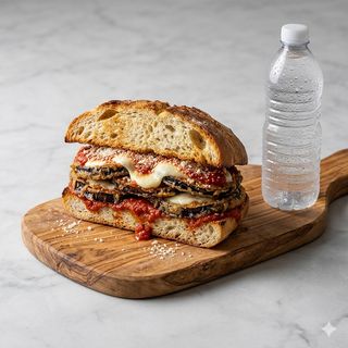 Panino parmigiana + acqua