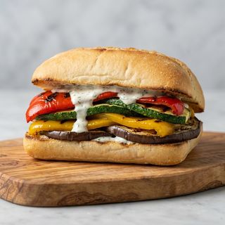 Panino verdure grigliate e salsa