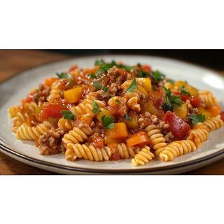 Pasta beef & vegetables