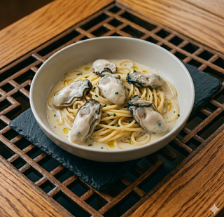 Pasta con ostriche fresche