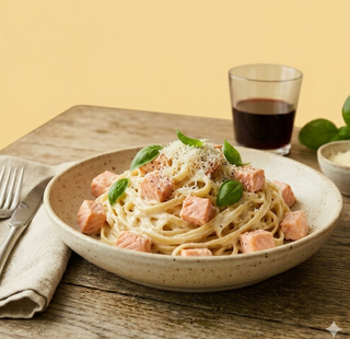 Pasta panna e salmone