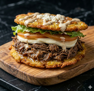 Patacon de carne de res