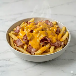Patatine bacon e cheddar