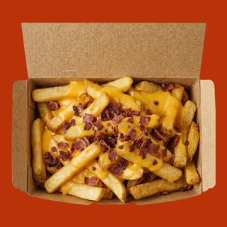 Patatine cheddar e bacon