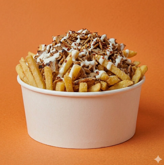 Patatine con carne porzione grande