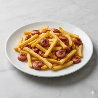 Patatine fritte e wurstel