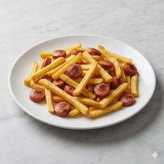 Patatine fritte e wurstel