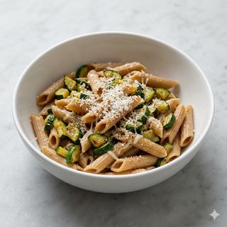Penne integrali zucchine e pecorino