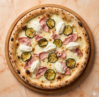 Philadelphia, zucchine, prosciutto cotto, bianca