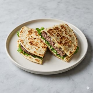 Piadina cheeseburger