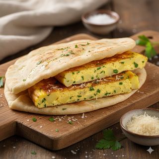 Piadina con frittata di patate