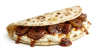 Piadina con squacquerone e fichi caramellati