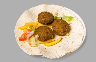 Piadina falafel vegetariana