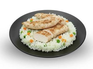 Riso con pollo grigliato al limone